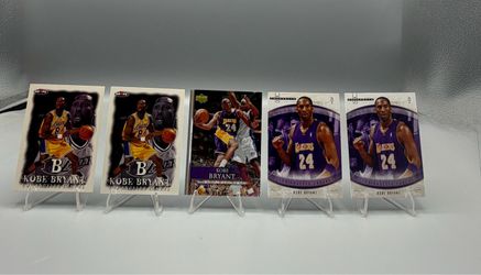 Kobe Bryant Basketball Trading Cards Lot of 5