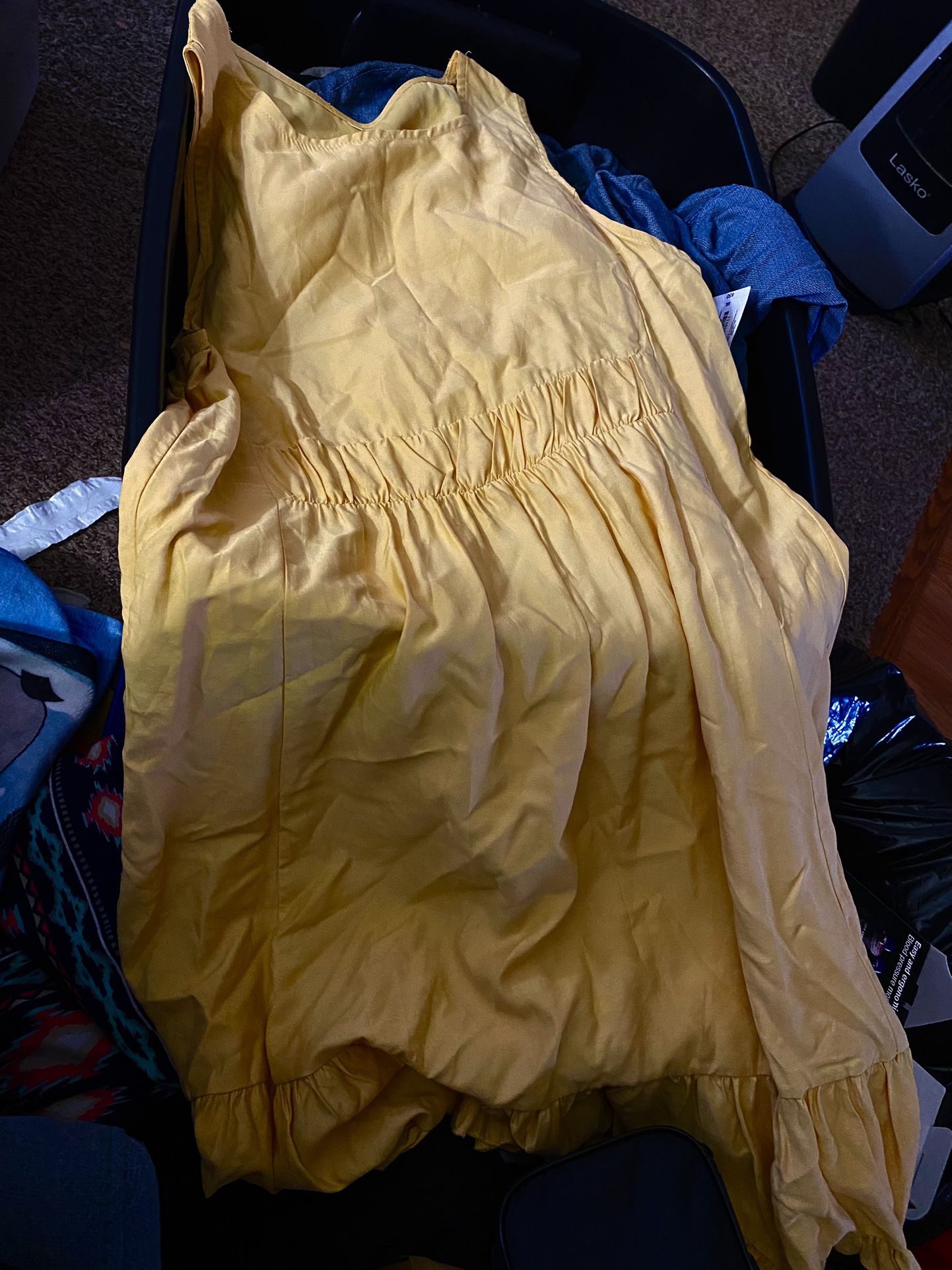 Yellow Medium Sleeveless Dress