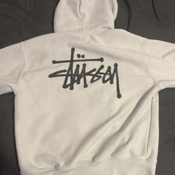 White Stussy Zip Up