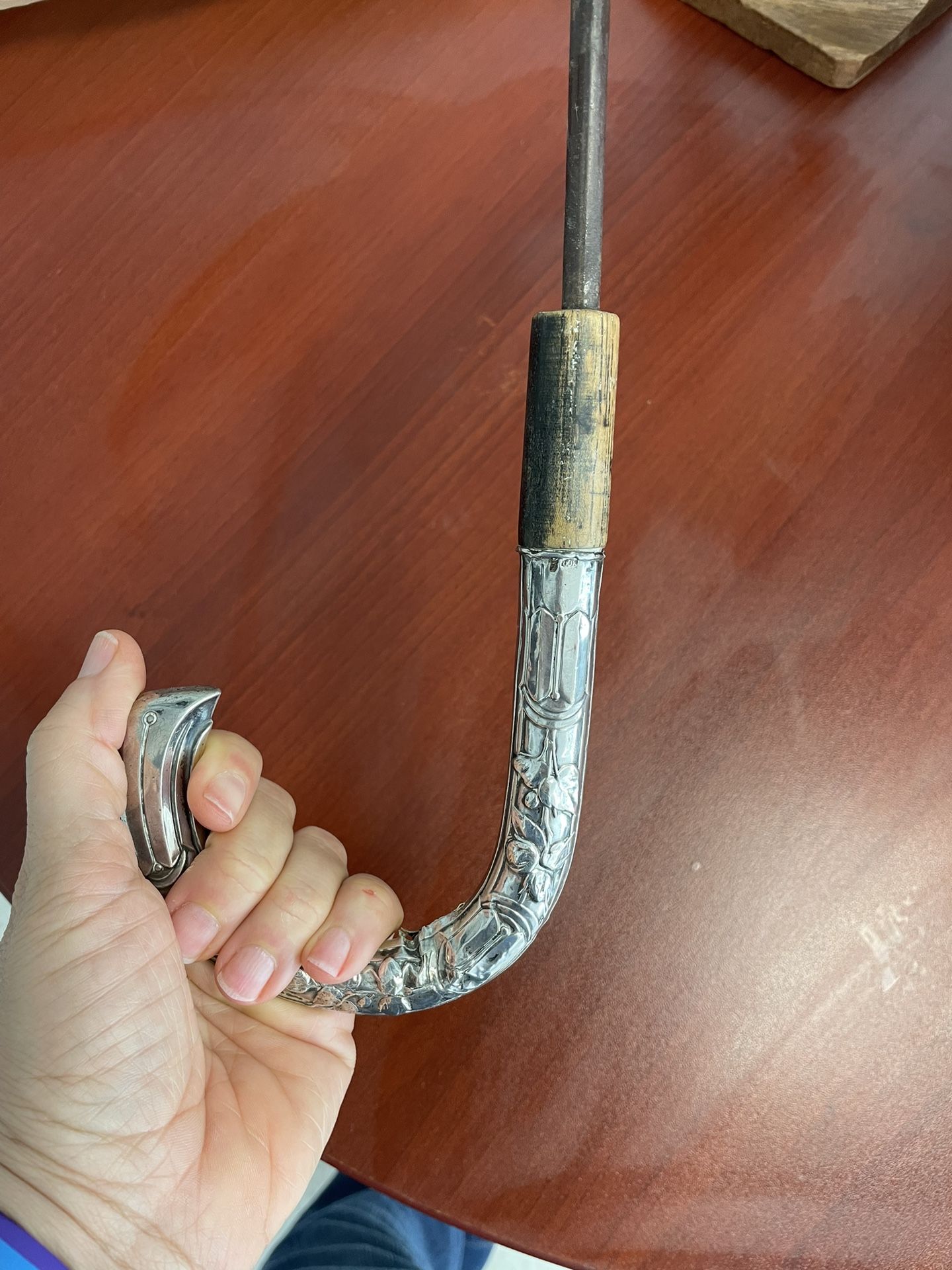 Silver Plated Antique Umbrella Handle