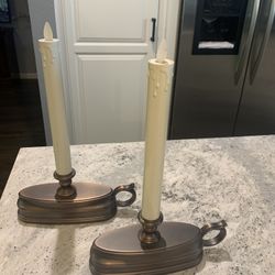 Antique Bronze Luminara Candelabras 