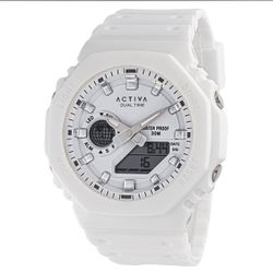 Brand New Activa Dual Time White Sport Watch – In Box