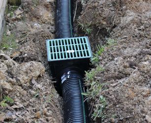 French drain system  (not actual photo)