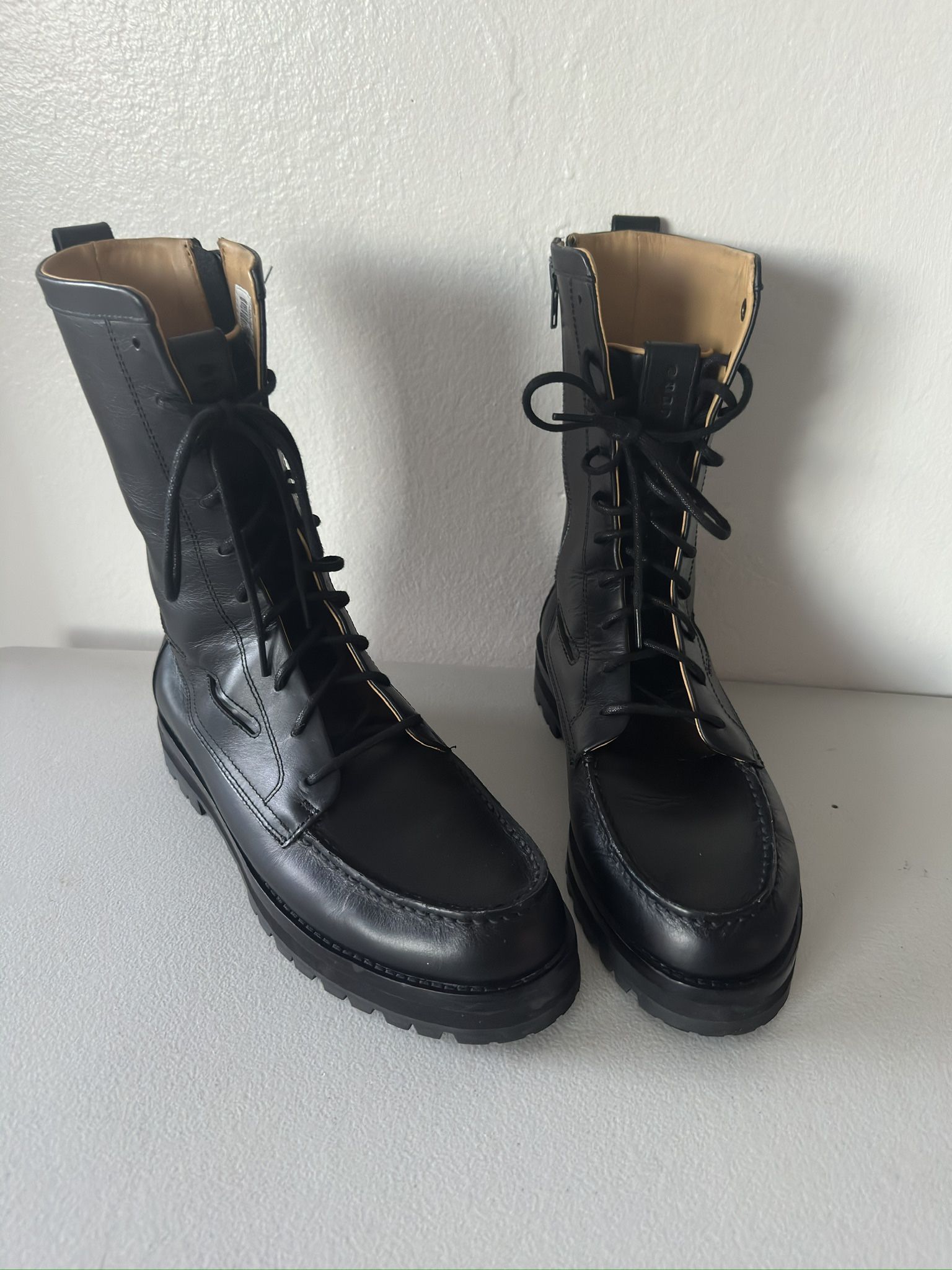 Sperry x John Legend Mens Sz 10 Tall Black Leather Lace-Up Boots