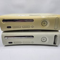 XBOX 360 console WHITE Lot of 2 ( RROD ) AS IS For Parts Video Game Console Alot