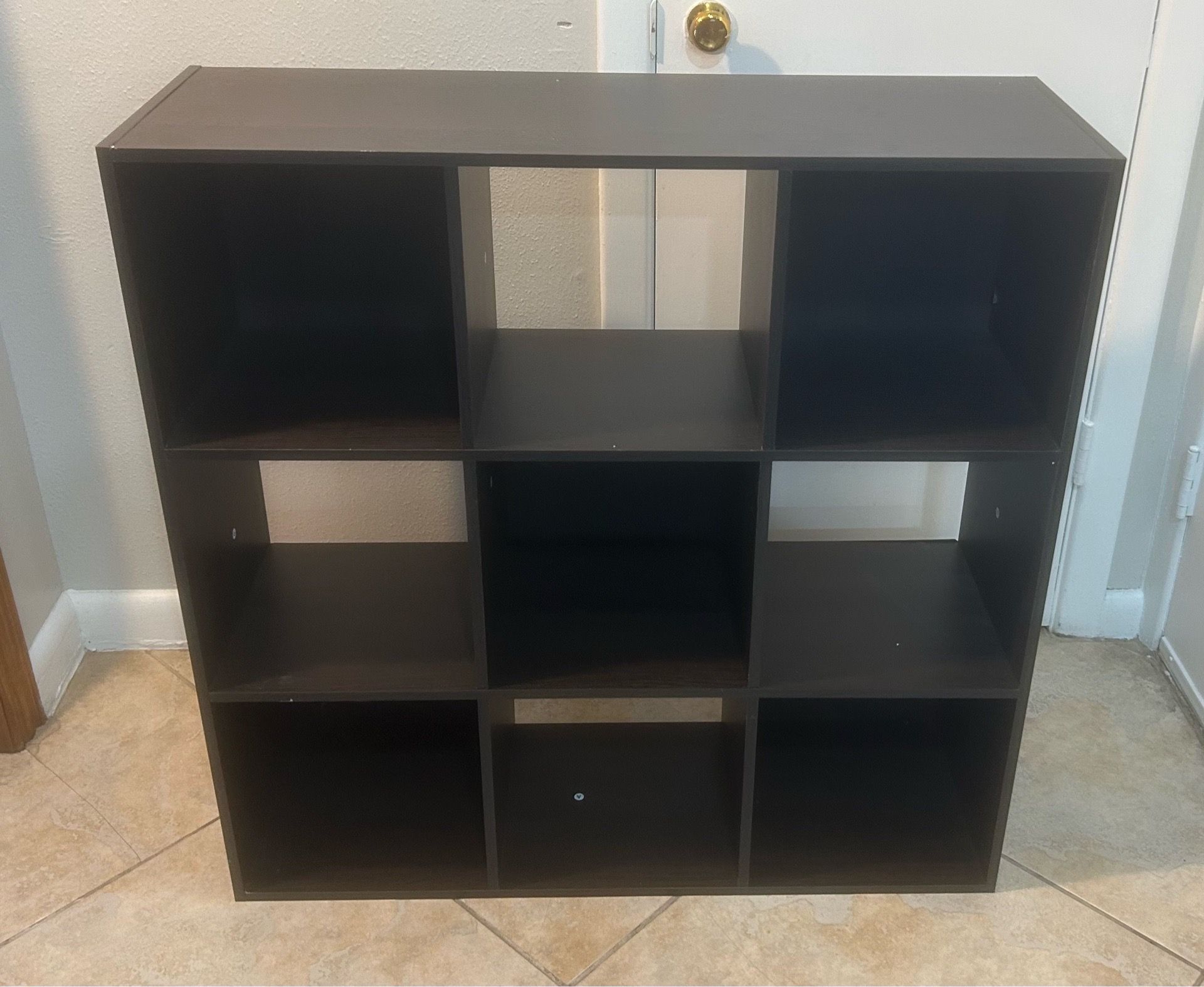 9-Cube Storage Organizer / Shelf Unit – Dark Espresso Brown Organizador / Estante de 9 Cubos – Café Oscuro