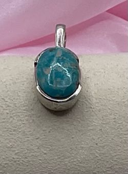 Sterling Silver & Teal Turquoise Pendant