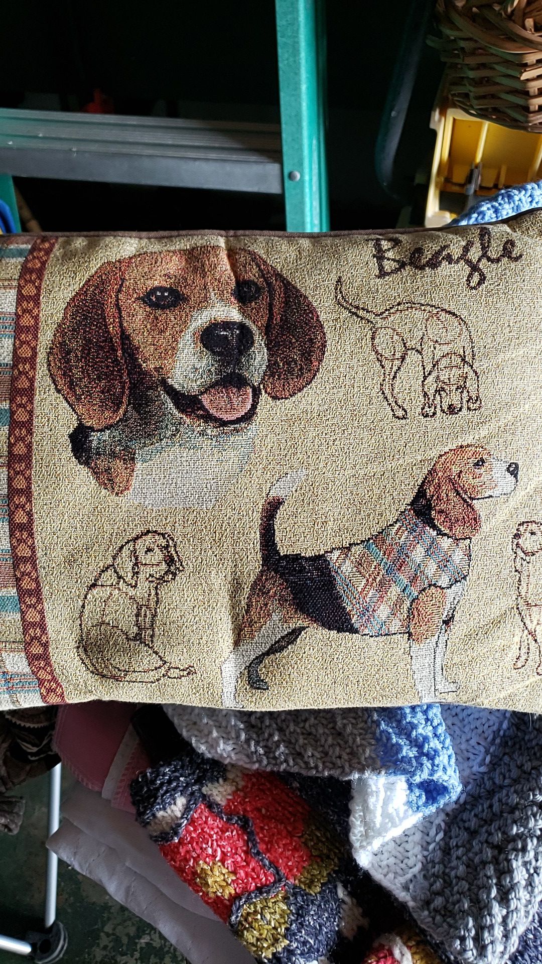 Small Beagle throw pillow