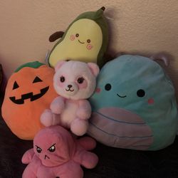 Set Of 5 Plushies/stuffed Animals
