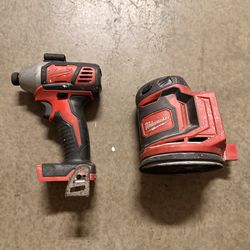 Milwaukee sander/ impact drill