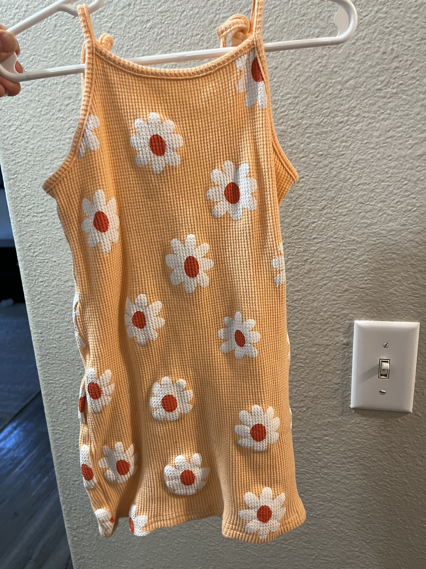 2T Toddler Girl Orange Flower Dress 