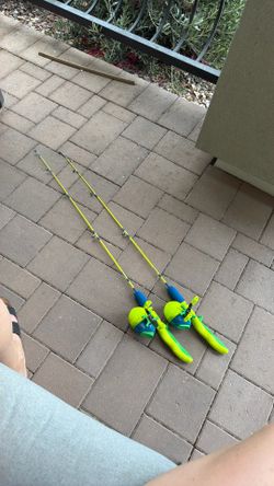 Two bass pro Shop kids fishing poles