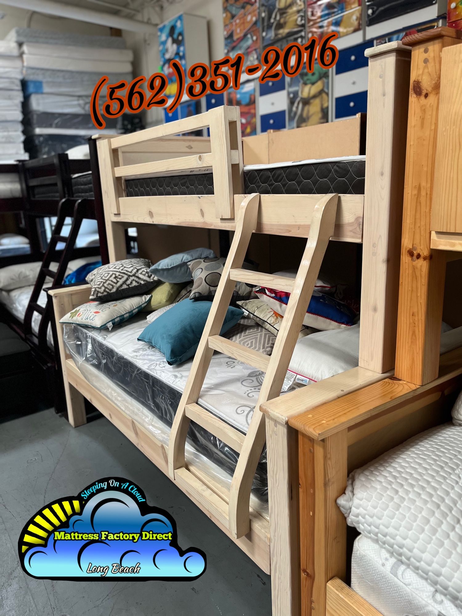 Whitewash Bunk Bed Pinewood 🆕