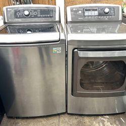LG.  WASHER AND GAS DRYER 