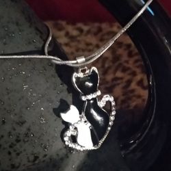 Cute Kitties Backside Pendant/Necklace