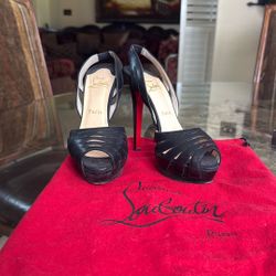 Christian Louboutin Black Sling back 7.5