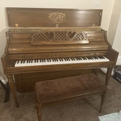 Kimble Upright Piano And Bench 