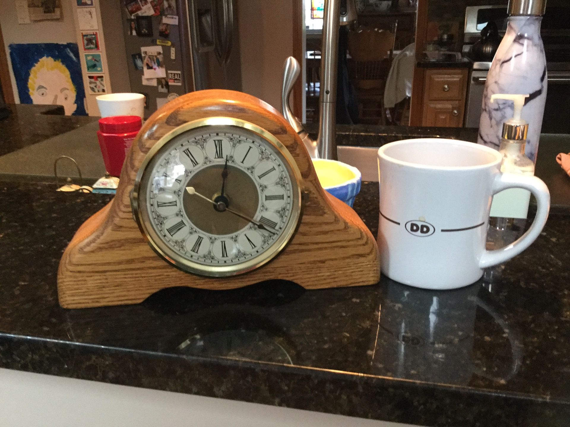 Oak clock