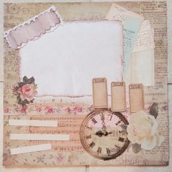12" x 12" Clock Scrapbook Page 