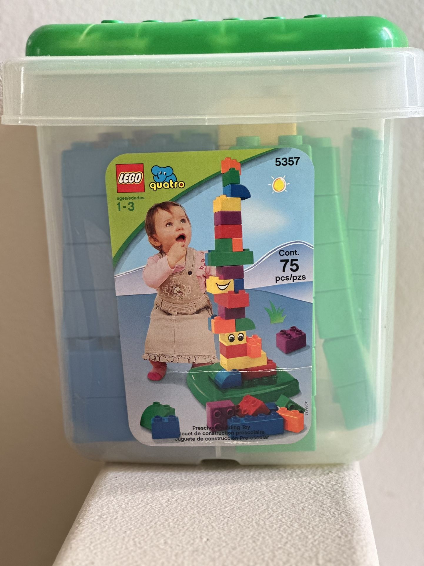 Lego Quatro - Large Size Bricks In Original Tub