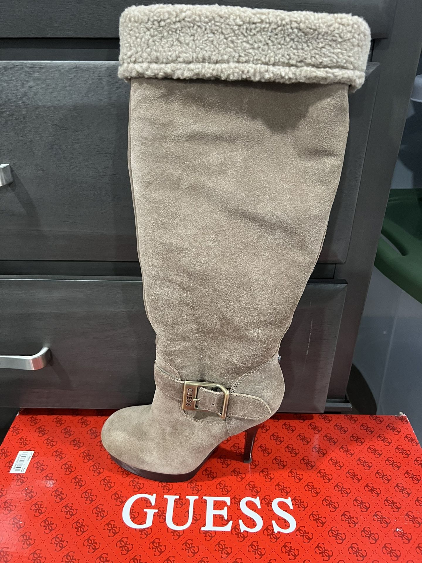 Guess Gwedesia Suede Tan Boots