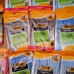 10-PACKS OF BIC INK PENS / 1 PACK OF PENCILS..... CHECK OUT MY PAGE FOR MORE ITEMS