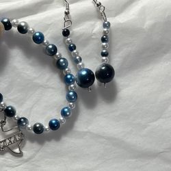 Beaded Bracelet With Matching Earrings 