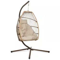 Egg Chair Egg Style Hanging Chair With Cushion Soft swing Luxury Outdoor Indoor Patio