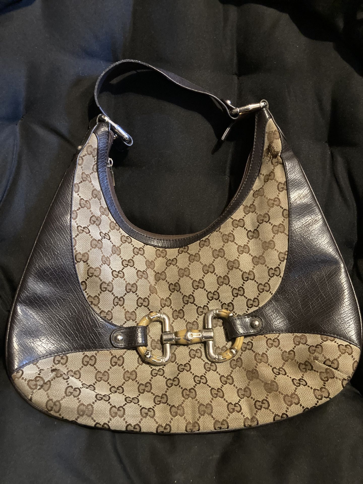 Gucci Brown and Tan Hobo Bag Small blemish