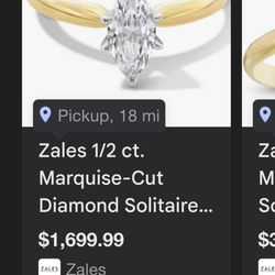 1/2 Marquis Diamond Silver 