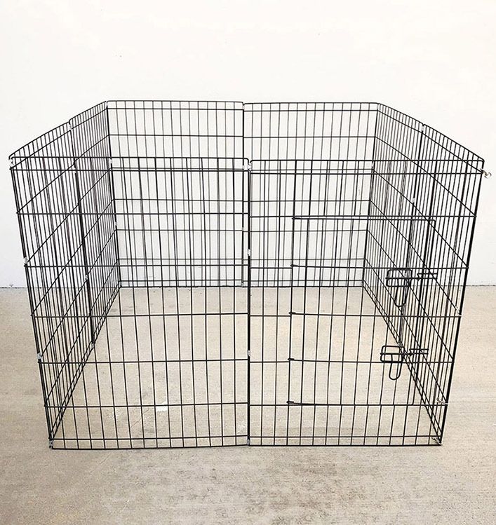 (Brand New) $45 Foldable 36” Tall x 24” Wide x 8-Panel Pet Playpen Dog Crate Metal Fence Exercise Cage 