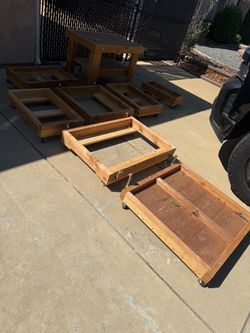 Wooden Frames on Wheels