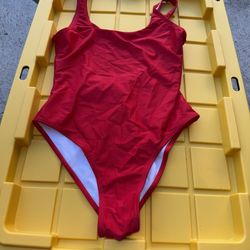 Women's Retro High Cut Low Back One Piece Swimsuits Brazilian Bikini Bathing Suit Small