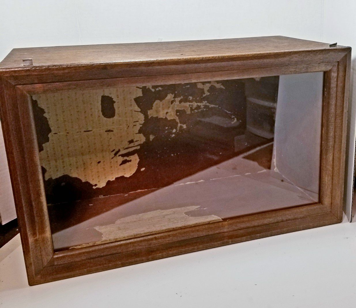 RESERVED FOR JOSH" Dollhouse Miniature Vintage Spooky Haunted Room Box Wood Glass Front