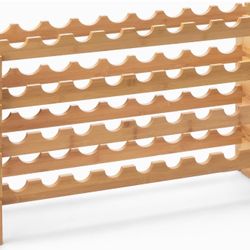Stackable Natural Bamboo Wine Rack - New (In Box)