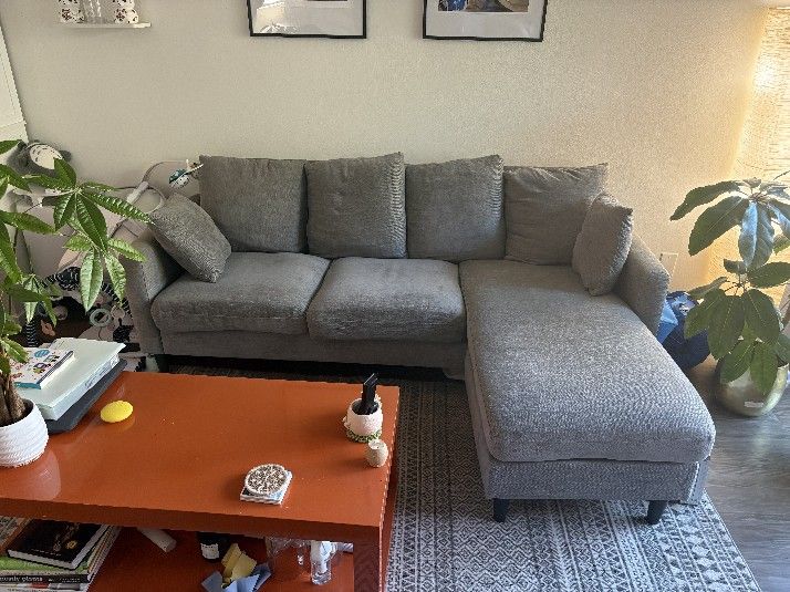 Skye Reversible Sectional Sofa - Gray