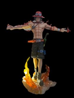 Portgas D. Ace Figure, One Piece Fire Fist Whitebeard Anime Figurine, 11 in