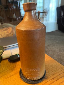 Vintage Vitreous Stone Bottle, J. Bourne & Son