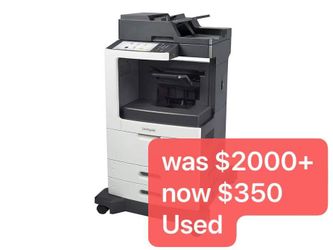 Lexmark MX810de Multifunction Laser Printer – Used, $350