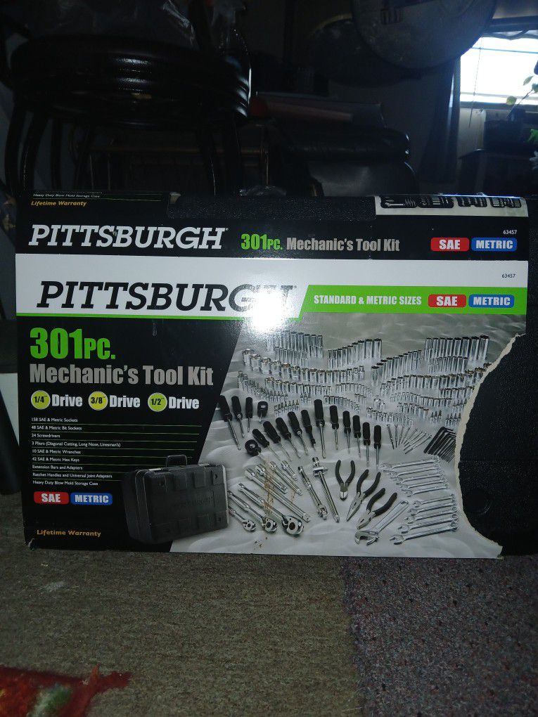 Pittsburgh 301 PC Tool Set. Brand New, Never Opened.
