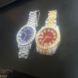 Blue And Red Face Watches 