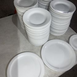 Syscoware Commercial Restaurant 100 Plain White  7” Desert Plates 