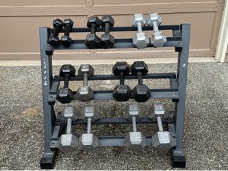 Weight rack with weights