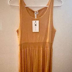 Sleeveless Maxi dress camel color size S