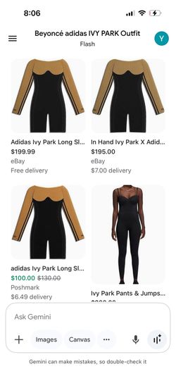 Adidas x Ivy Park Beyoncé Long Sleeve Bodysuit Romper