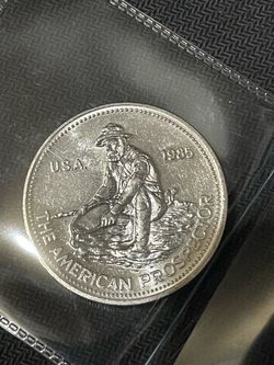 1985 American Prospector Silver Round Coin