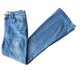 Vipones Women's Denim Jeans Size 8 Flare Bell Bottom Faded Streetwear Urban City