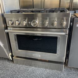 KitchenAid 36” Stainless Steel Range 6 Burner 