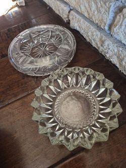 2 crystal Ashtray both for $10