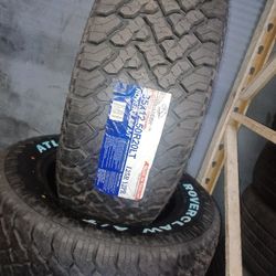 35/12/50/20. AT LT ATLANDER $850 NEW FOUR TIRES ALSO WE HAVE USED TIRES ON ESPECIAL